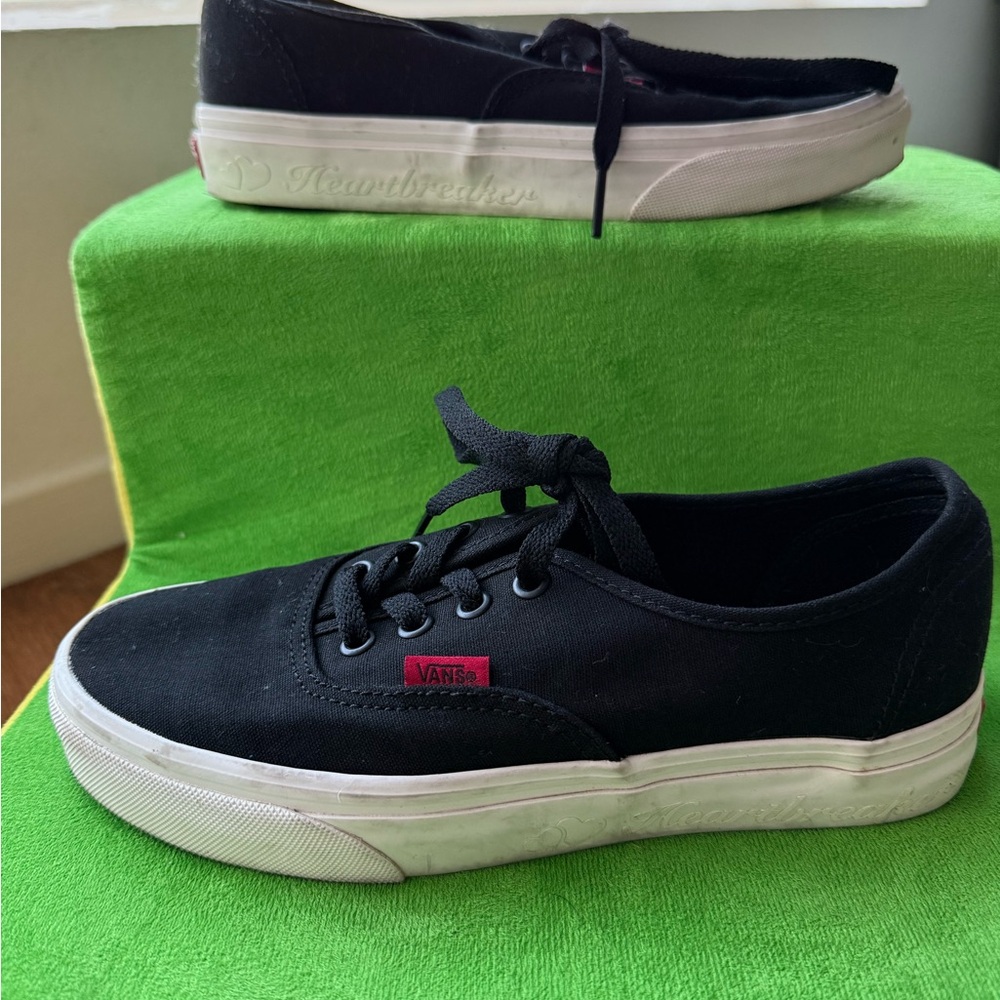 Vans Black and White Valentine’s HeartBreaker Shoes
